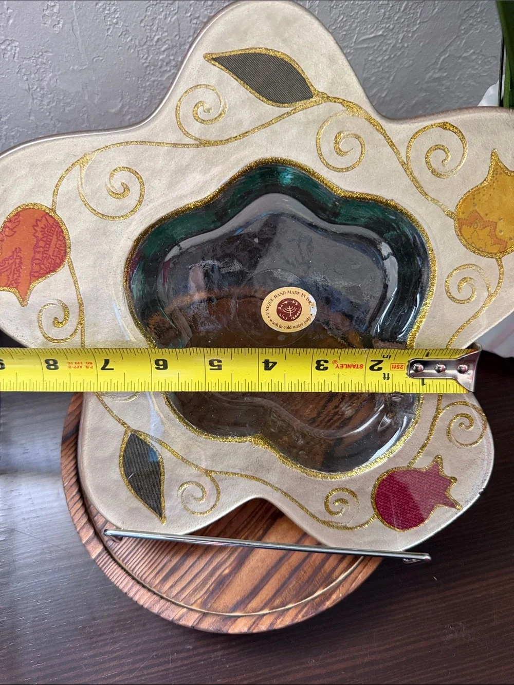 Lili Art Design Ceramic Hand Plate Trinket Dish Decorative Catchall Preowned